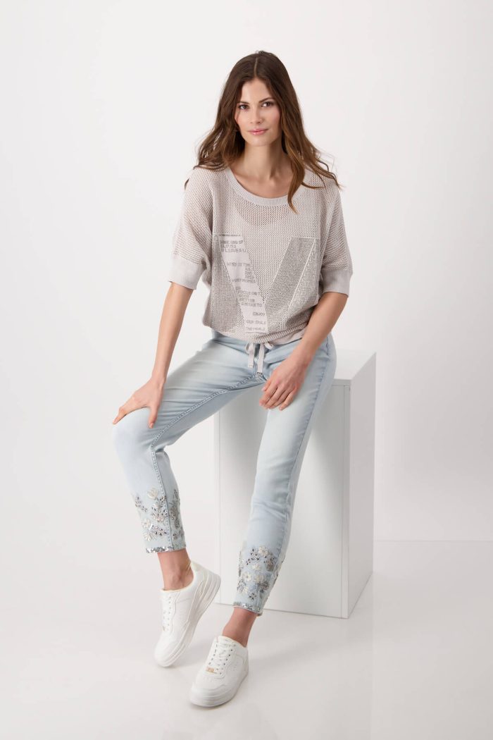 Lightweight Mesh Knit Top - Image 2