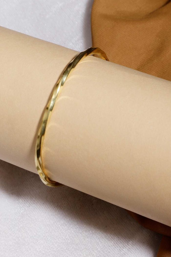 Elegant Twisted Gold-Tone Bracelet - Image 7