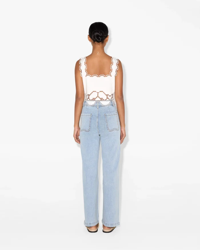 Delicate Lace Trim Cropped Top - Image 3