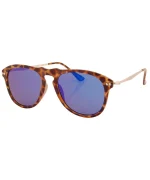Stylish Tortoise Shell Sunglasses With Blue Lenses - Image 3