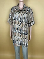 Elegant Abstract Patterned Women'S Shirt - Image 2