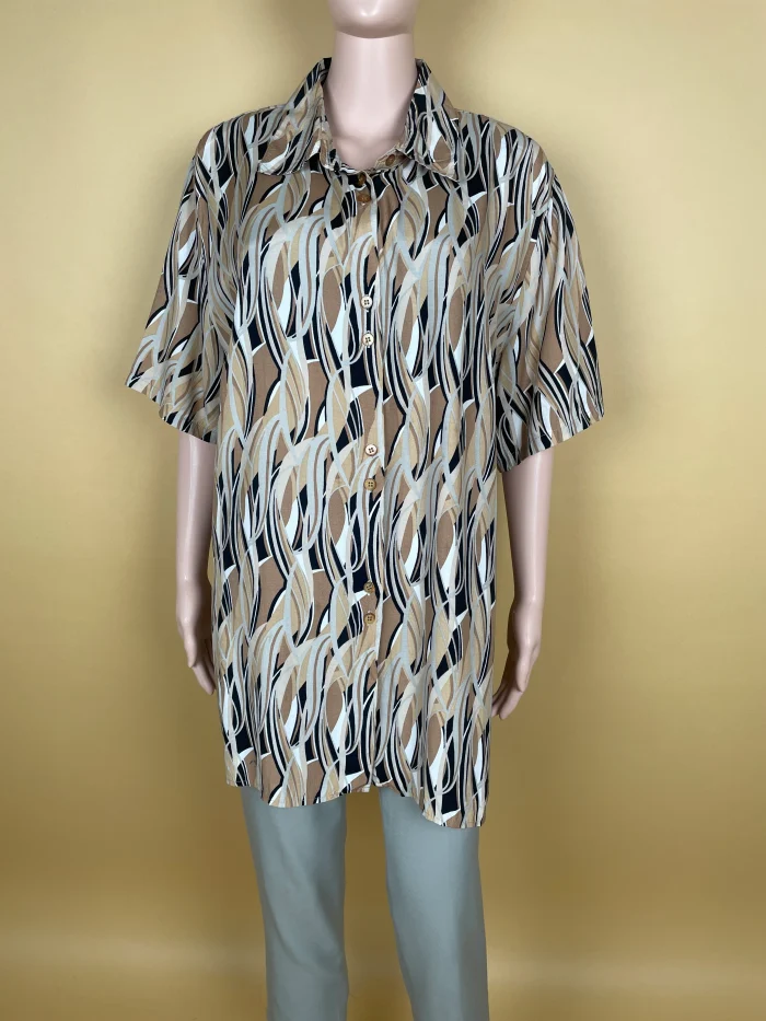 Elegant Abstract Patterned Women'S Shirt - Image 2
