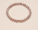 Elegant Pastel Pink Beaded Bracelet - Image 2