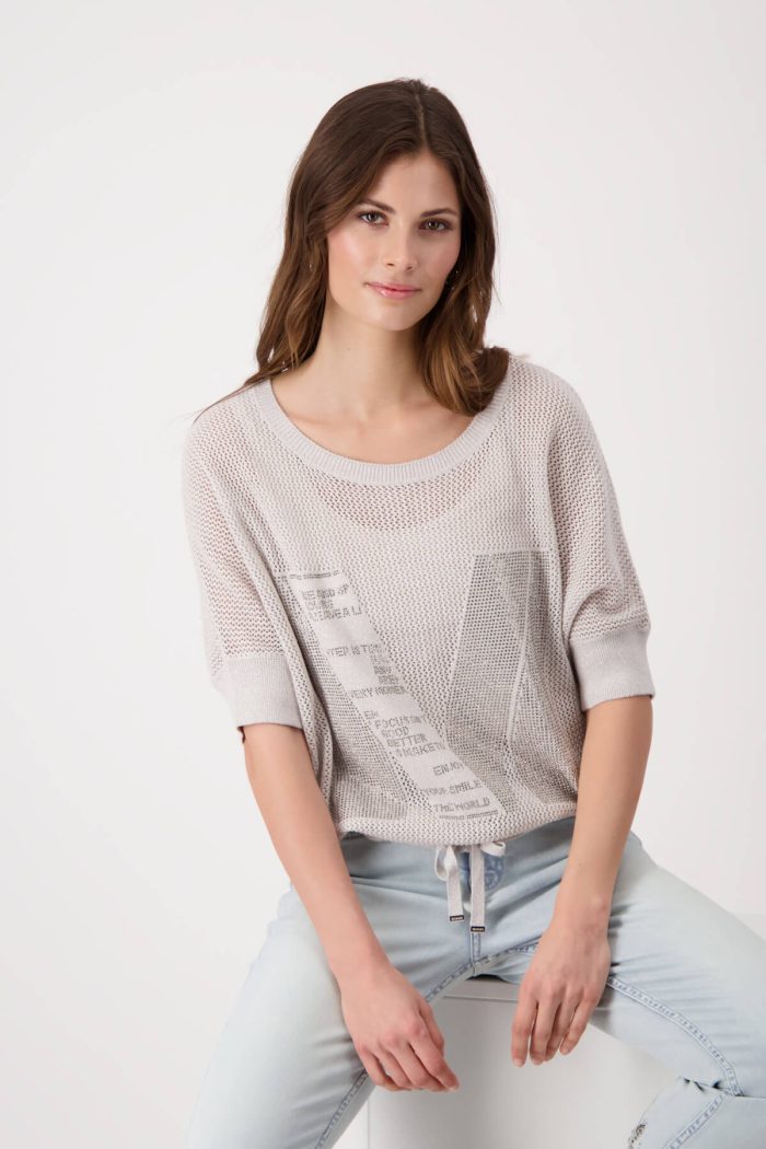 Lightweight Mesh Knit Top - Image 1
