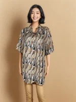 Elegant Abstract Patterned Women'S Shirt
