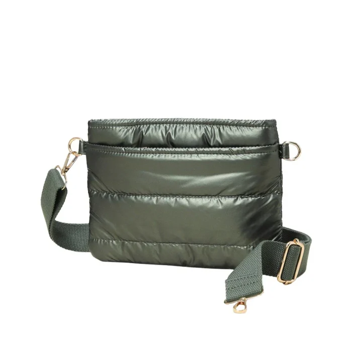 Elegant Olive Green Crossbody Bag - Image 1