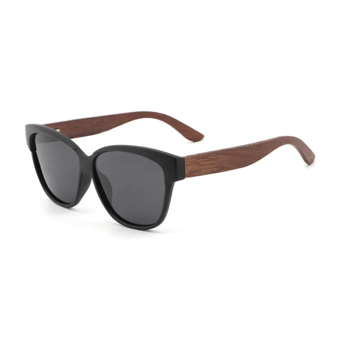 Stylish Wooden-Arm Sunglasses - Image 1