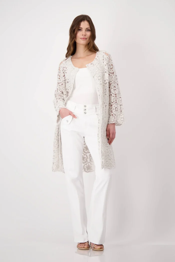 Elegant Lace Knit Cardigan - Image 6