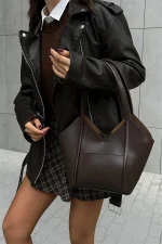 Elegant V-Shape Tote Bag - Image 3