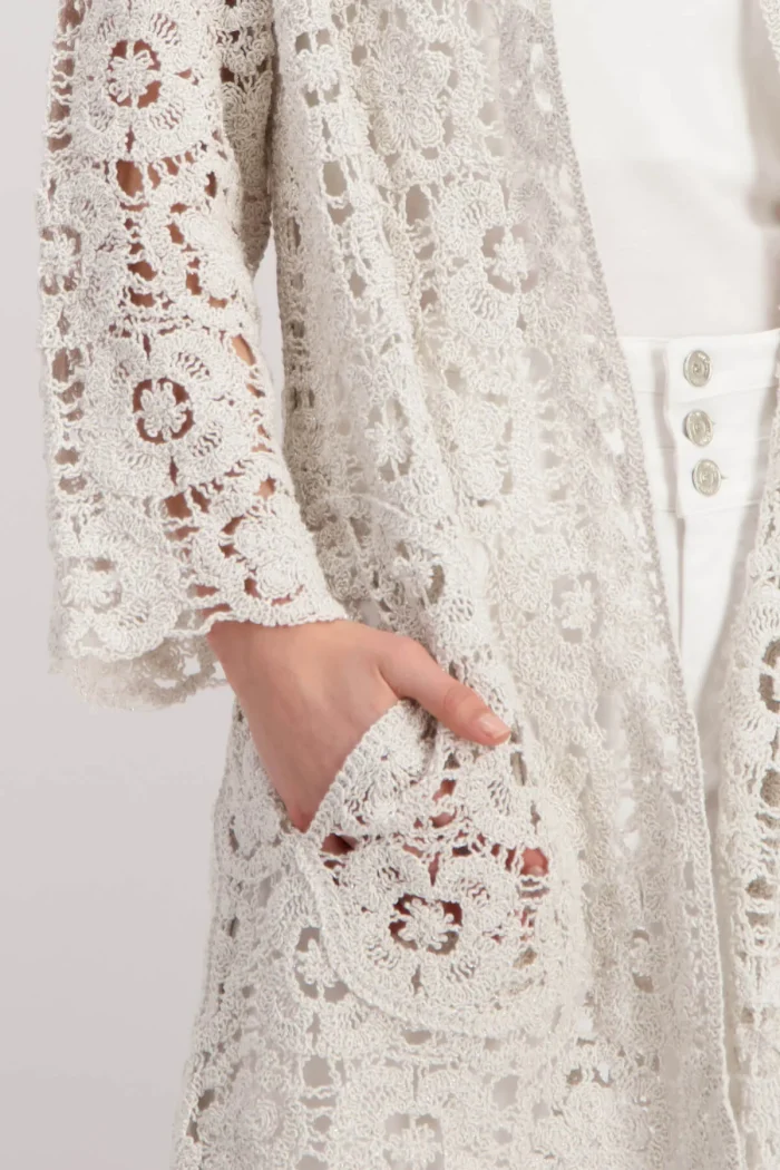 Elegant Lace Knit Cardigan - Image 5