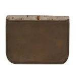 Elegant Brown Faux Leather And Cowhide Pattern Shoulder Bag - Image 3