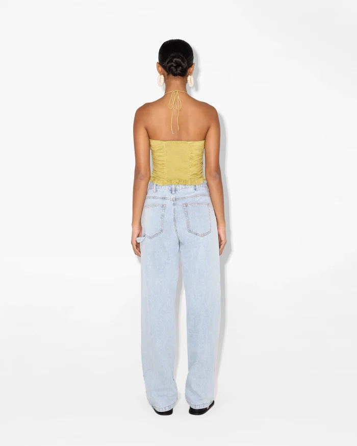 Chic Ruched Strapless Crop Top - Image 3