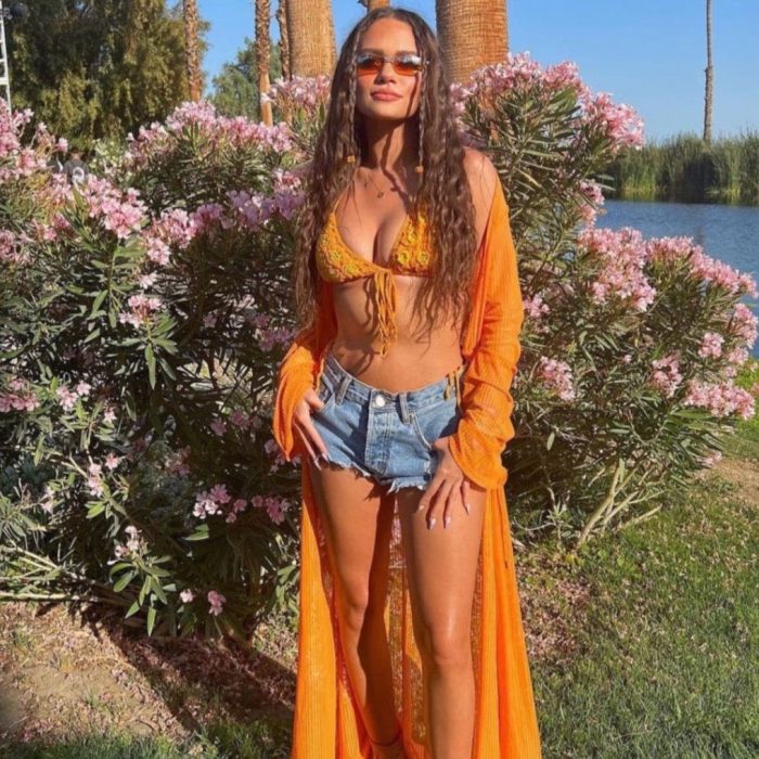 Orange Tinted Rectangular Sunglasses - Image 5