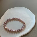Elegant Pastel Pink Beaded Bracelet - Image 4