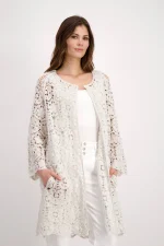 Elegant Lace Knit Cardigan