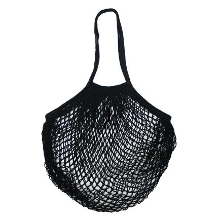 Chic Black Mesh Tote Bag