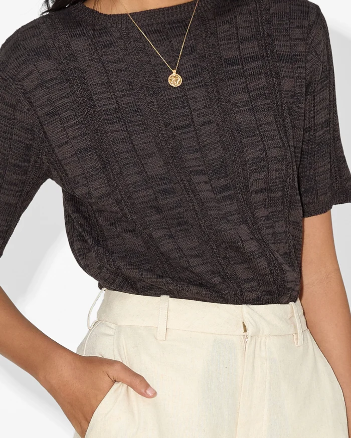 Stylish Textured Knit Top - Image 2