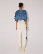Elegant Satin Ruffled Blouse - Image 4