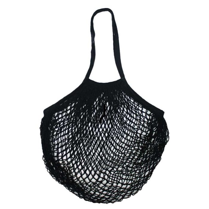 Chic Black Mesh Tote Bag - Image 2