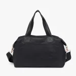 Stylish Black Nylon Duffel Bag