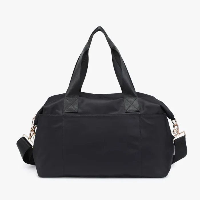 Stylish Black Nylon Duffel Bag - Image 1
