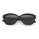 Stylish Wooden-Arm Sunglasses - Image 4
