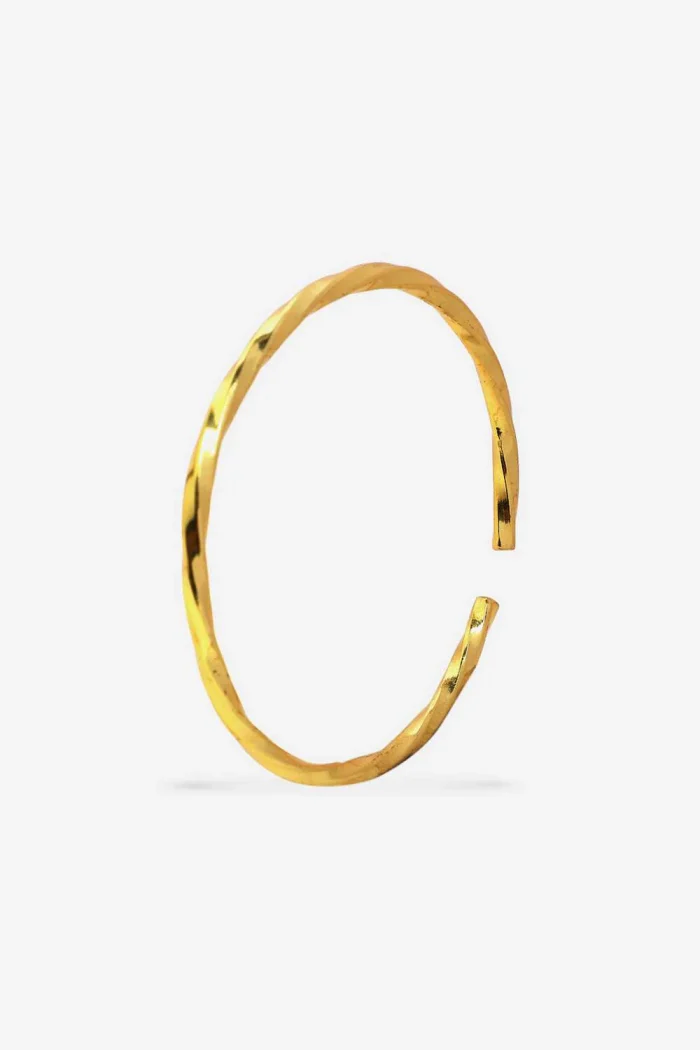 Elegant Twisted Gold-Tone Bracelet - Image 3