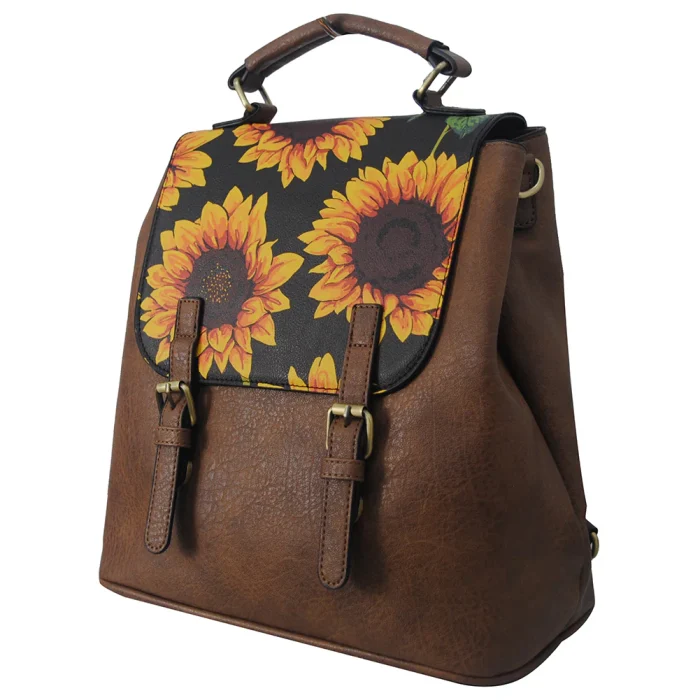 Sunflower Design Backpack - Image 1