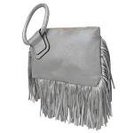 Chic Fringe Faux Leather Handbag