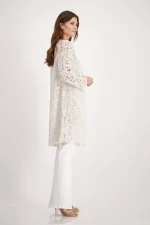 Elegant Lace Knit Cardigan - Image 2