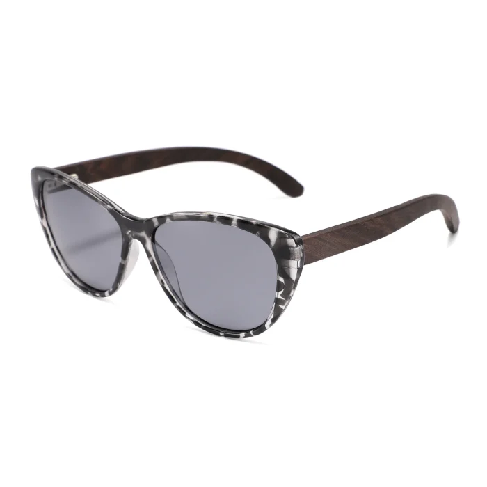 Stylish Tortoiseshell Pattern Sunglasses With Wooden Temples - Image 1