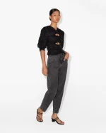 Elegant Black Cut-Out Blouse - Image 2