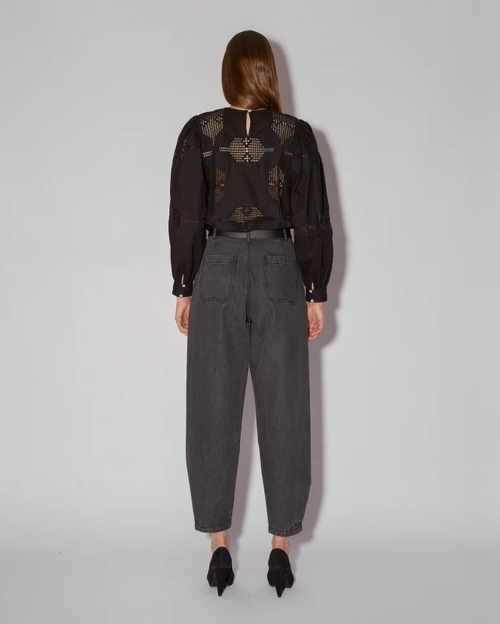 Elegant Black Lace Detail Top - Image 4