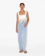 Delicate Lace Trim Cropped Top