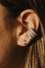 Elegant Crystal-Studded Cuff Earring - Image 5