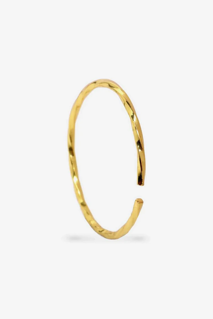 Elegant Twisted Gold-Tone Bracelet - Image 4