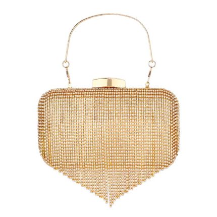 Elegant Golden Fringe Evening Bag