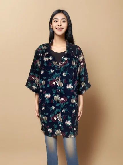 Floral Print Loose Fit Shirt