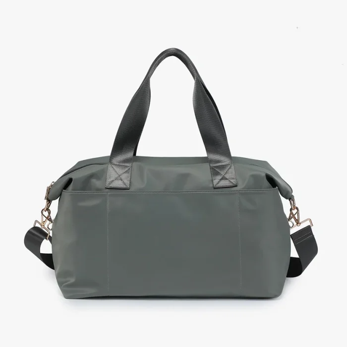 Stylish Black Nylon Duffel Bag - Image 5