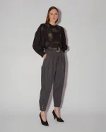 Elegant Black Lace Detail Top - Image 3