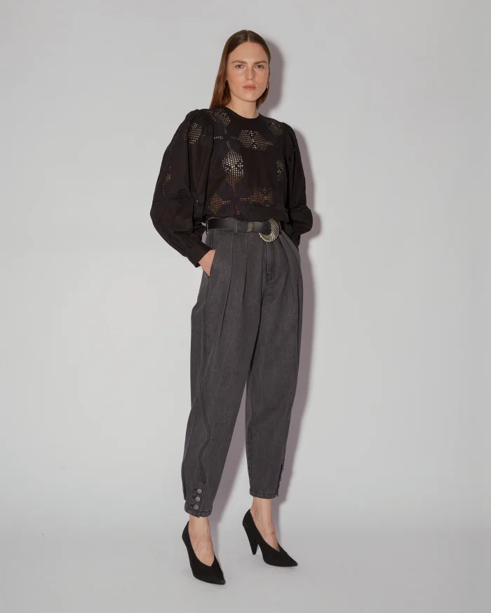 Elegant Black Lace Detail Top - Image 3