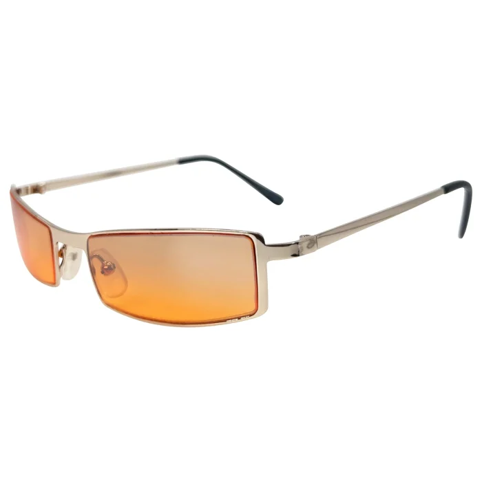 Orange Tinted Rectangular Sunglasses - Image 3