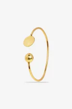 Chic Brass Cuff Bracelet With Minimalist Design - Image 3