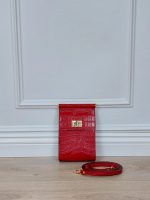 Elegant Red Faux Leather Clutch - Image 3
