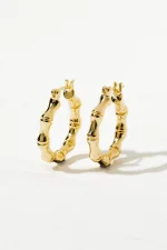Bamboo-Inspired Hoop Earrings
