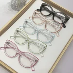 Vintage Pink-Edged Cat-Eye Glasses - Image 5