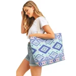 Patterned Canvas Tote Bag - Image 5
