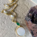 Elegant Gemstone Pendant Necklace - Image 3