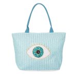 Chic Blue Evil Eye Tote Bag - Image 3