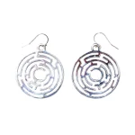 Maze-Inspired Circular Earrings